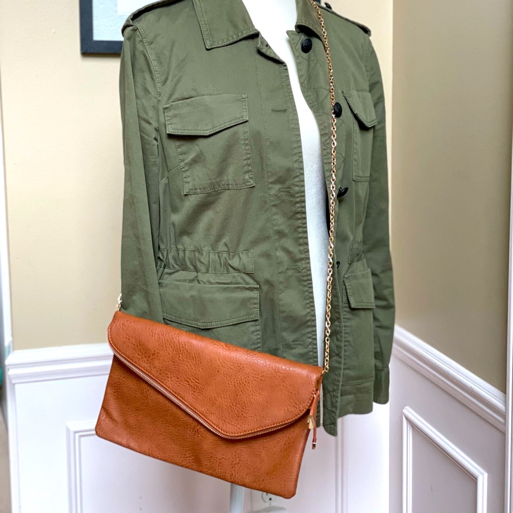 Urban Expressions clutch, vegan, light brown